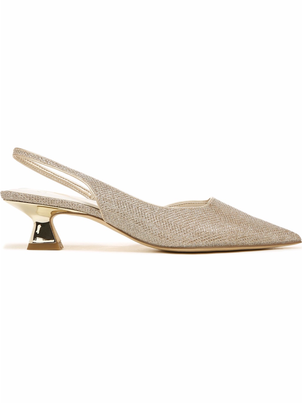 Sarto By Franco Sarto Metallic Gold Slingback Kitten Heel